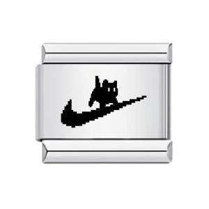 Laser Engraved Cat Paw Dog Stainless Steel Italian Charm Links