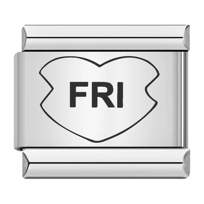 Laser Engraved Pattern Stainless Steel Italian Charm Links