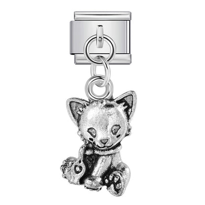 Single Animal Pendant Italian Modular Bracelet, Hook Strap Chain Italian Charm