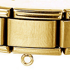 Photo multifunctional italian module bracelet square elastic patchwork stainless steel watch strap italian charm