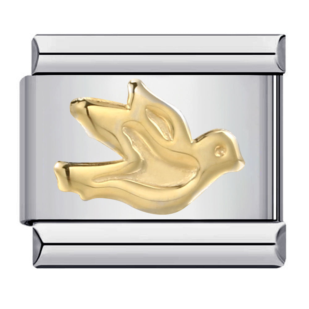 Gold Plated Enamel Italian Charm Stainless Steel
