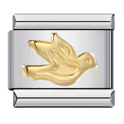 Gold Plated Enamel Italian Charm Stainless Steel