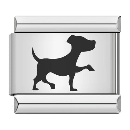 Laser Engraved Cat Paw Dog Stainless Steel Italian Charm Links