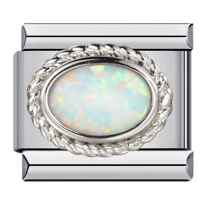 Fashionable 12 birthstone italian module bracelet - stainless steel welded colorful zircon diy stretch bangle