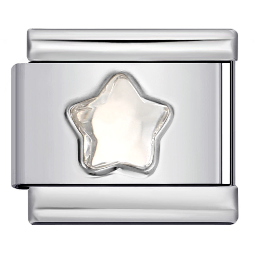 Five Pointed Star Color Rhinestone Birthstone Italian Charm Links