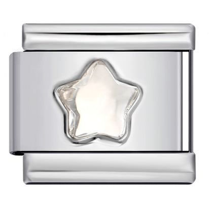 Five Pointed Star Color Rhinestone Birthstone Italian Charm Links