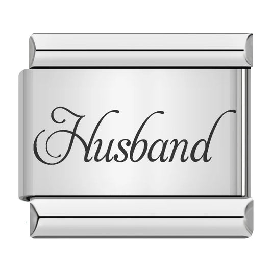 Family series english word pattern italian module bracelet stainless steel laser engraved diy bracelet