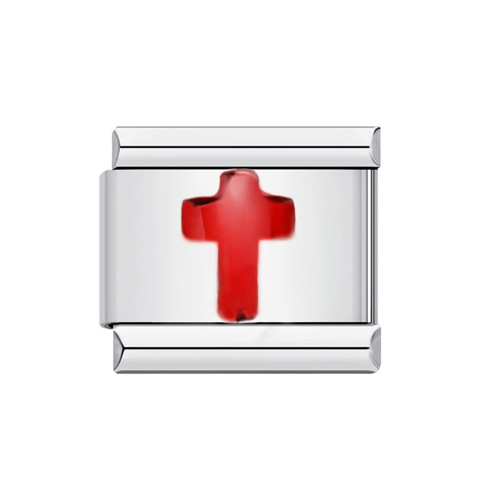 Gold Plated Enamel Italian Charm Stainless Steel