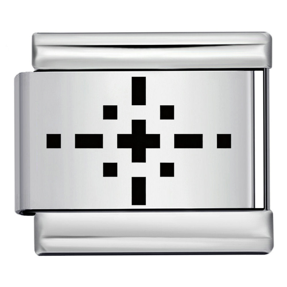 New retro pixel laser pattern stainless steel bracelet diy customizable watch band chain