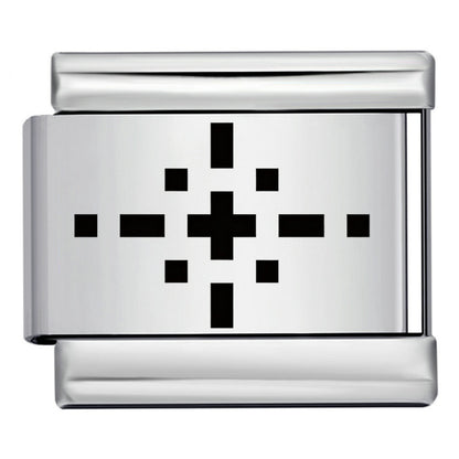 New retro pixel laser pattern stainless steel bracelet diy customizable watch band chain