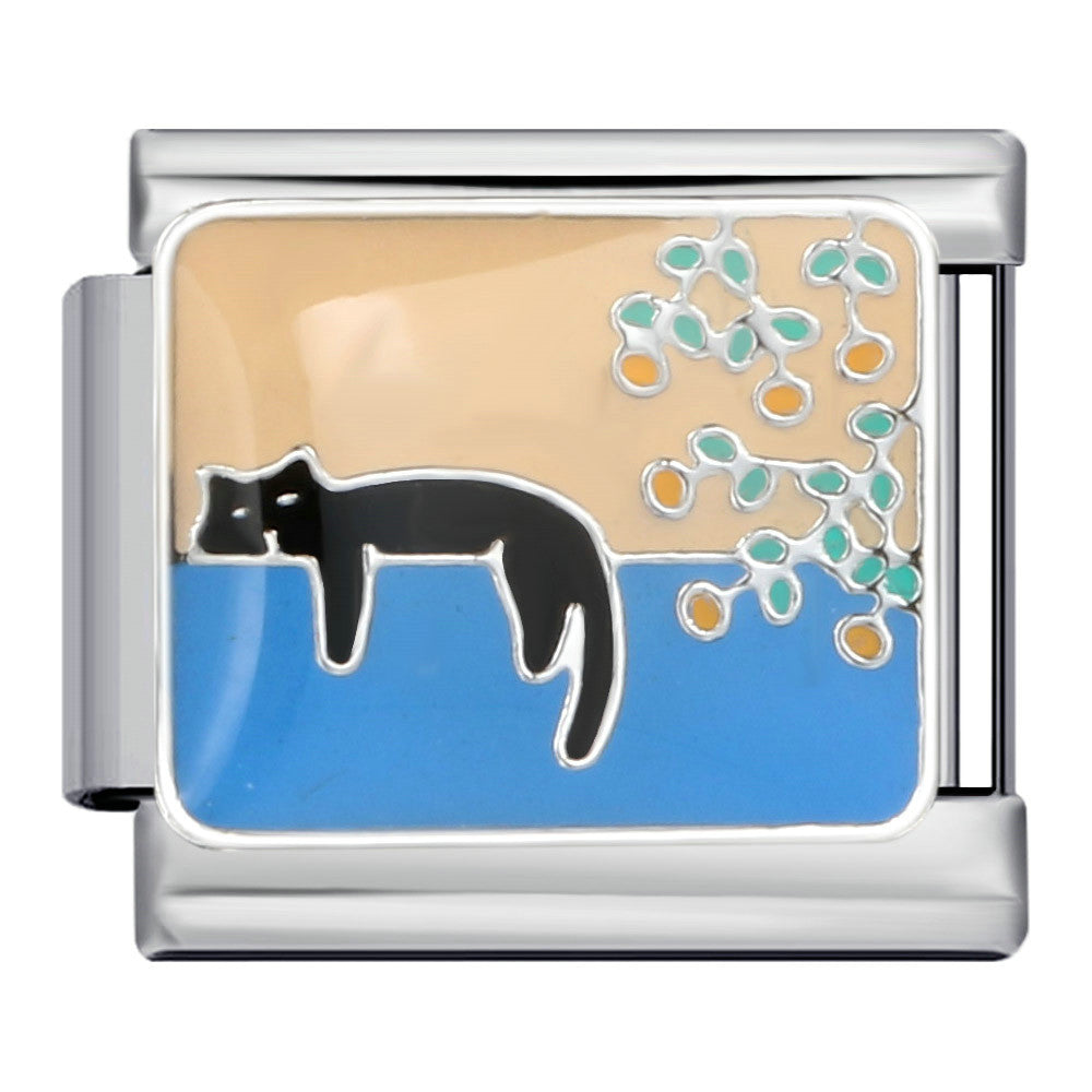 Pet cat and dog series stainless steel welding oil drip bracelet, cartoon DIY Italian module bracelet wholesale