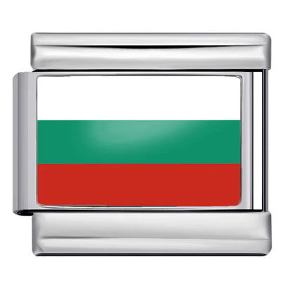 Hot-selling new world flag photo epoxy series stainless steel diy italian module bracelet accessories wholesale