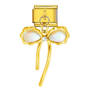 Hook butterfly pendant italian modular bracelet stainless steel patchwork strap chain italian charm