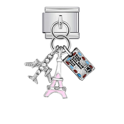 Single Animal Pendant Italian Modular Bracelet, Hook Strap Chain Italian Charm