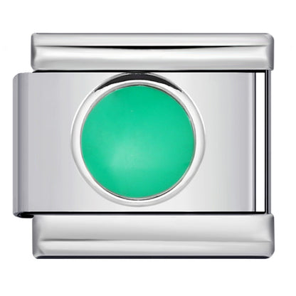 Star Eye Stamped Enamel Italian Charm Stainless Steel