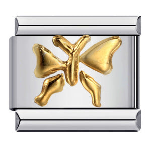 Gold Silver Stamped Pattern Stainless Steel Italian Charm Links