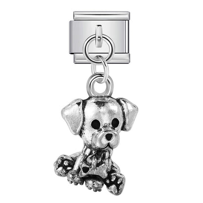 Single Animal Pendant Italian Modular Bracelet, Hook Strap Chain Italian Charm