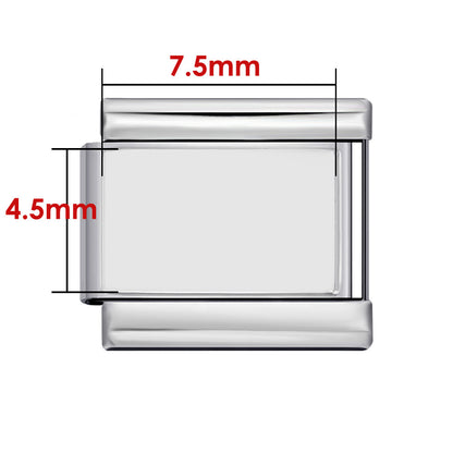 Photo multifunctional italian module bracelet square elastic patchwork stainless steel watch strap italian charm