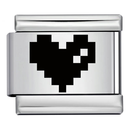 New retro pixel laser pattern stainless steel bracelet diy customizable watch band chain