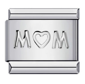 Gold Silver Stamped Pattern Stainless Steel Italian Charm Links