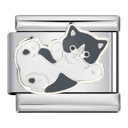 Color Enamel Paw Hook Stainless Steel Italian Charm Links