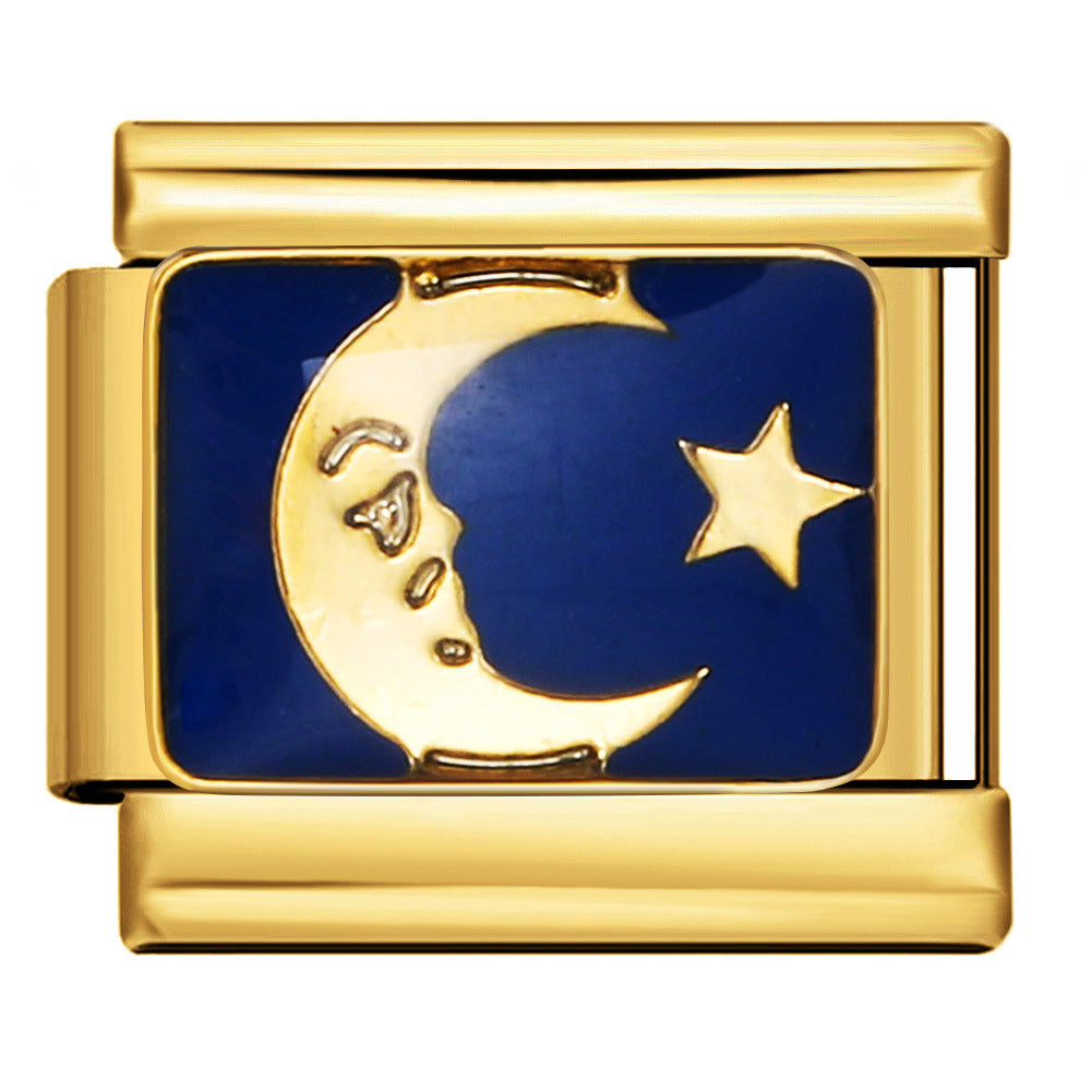 Starry sky universe series welding pattern italian module bracelet italian charm bracelet