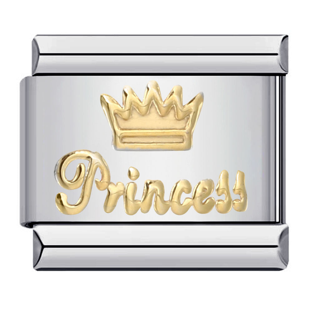 Gold Plated Enamel Italian Charm Stainless Steel