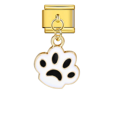 Color Enamel Paw Hook Stainless Steel Italian Charm Links