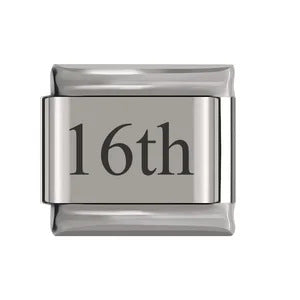 Laser Engraved Date Stainless Steel Italian Charm Links