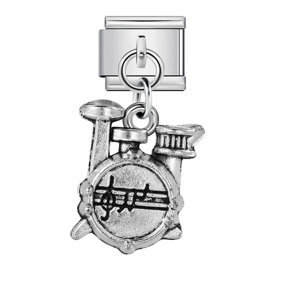 Musical Instrument Italian Charm Bracelet DIY Hook Charms