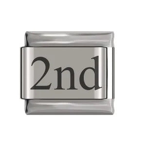 Laser Engraved Date Stainless Steel Italian Charm Links