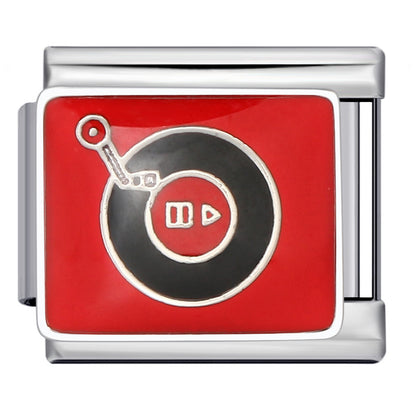 Music Theme Welded Italian Charm Stainless Steel