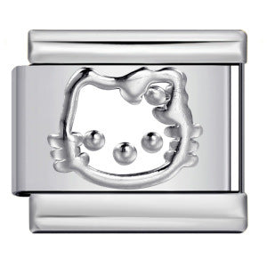 Gold Silver Stamped Pattern Stainless Steel Italian Charm Links