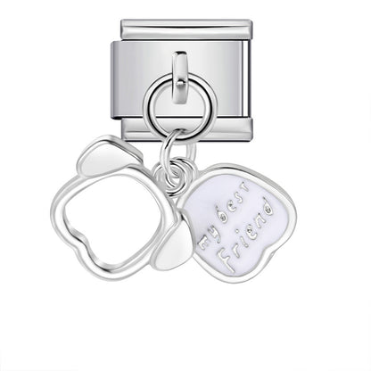 Cute Pendant Hook Style Stainless Steel Italian Charm Links