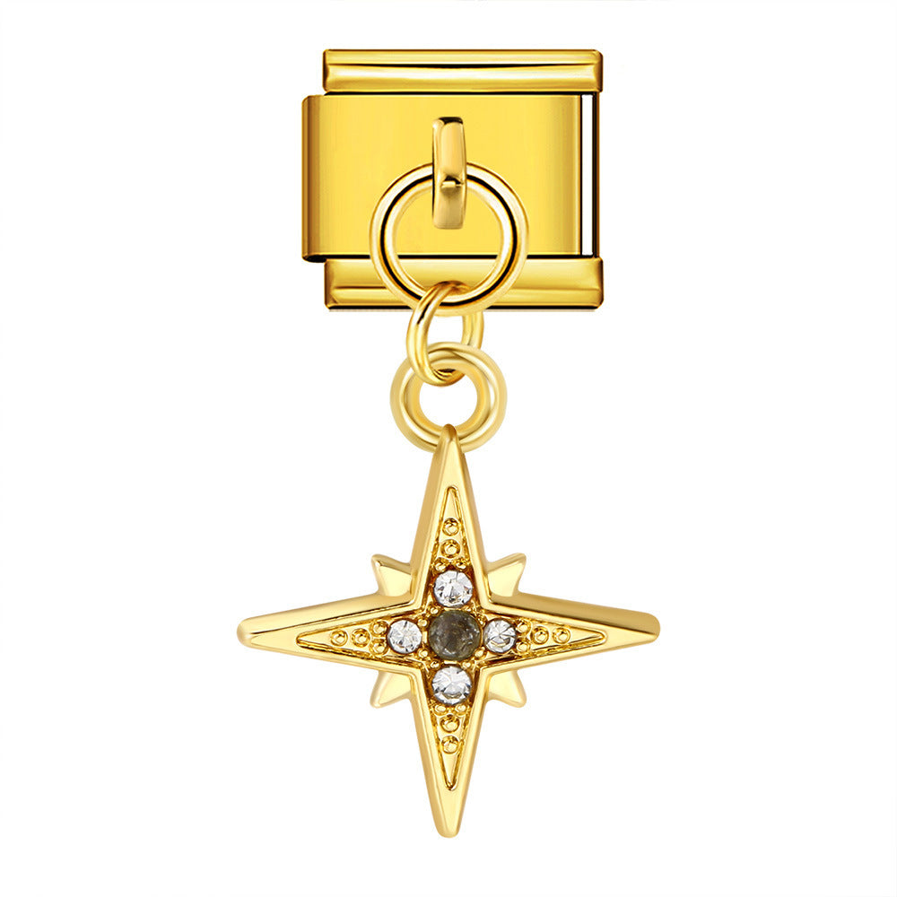 Cute Pendant Hook Style Stainless Steel Italian Charm Links