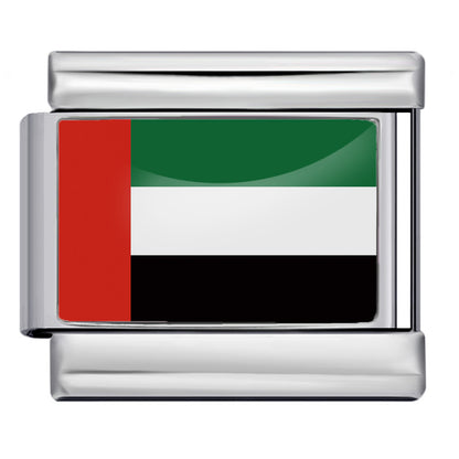 Hot-selling new world flag photo epoxy series stainless steel diy italian module bracelet accessories wholesale