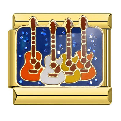 Music Theme Welded Italian Charm Stainless Steel