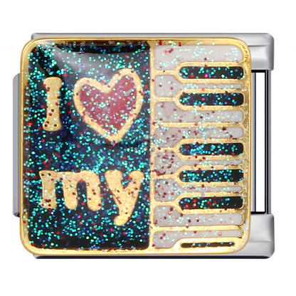Music Theme Welded Italian Charm Stainless Steel