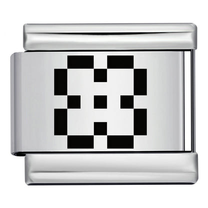 New retro pixel laser pattern stainless steel bracelet diy customizable watch band chain