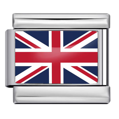 Hot-selling new world flag photo epoxy series stainless steel diy italian module bracelet accessories wholesale