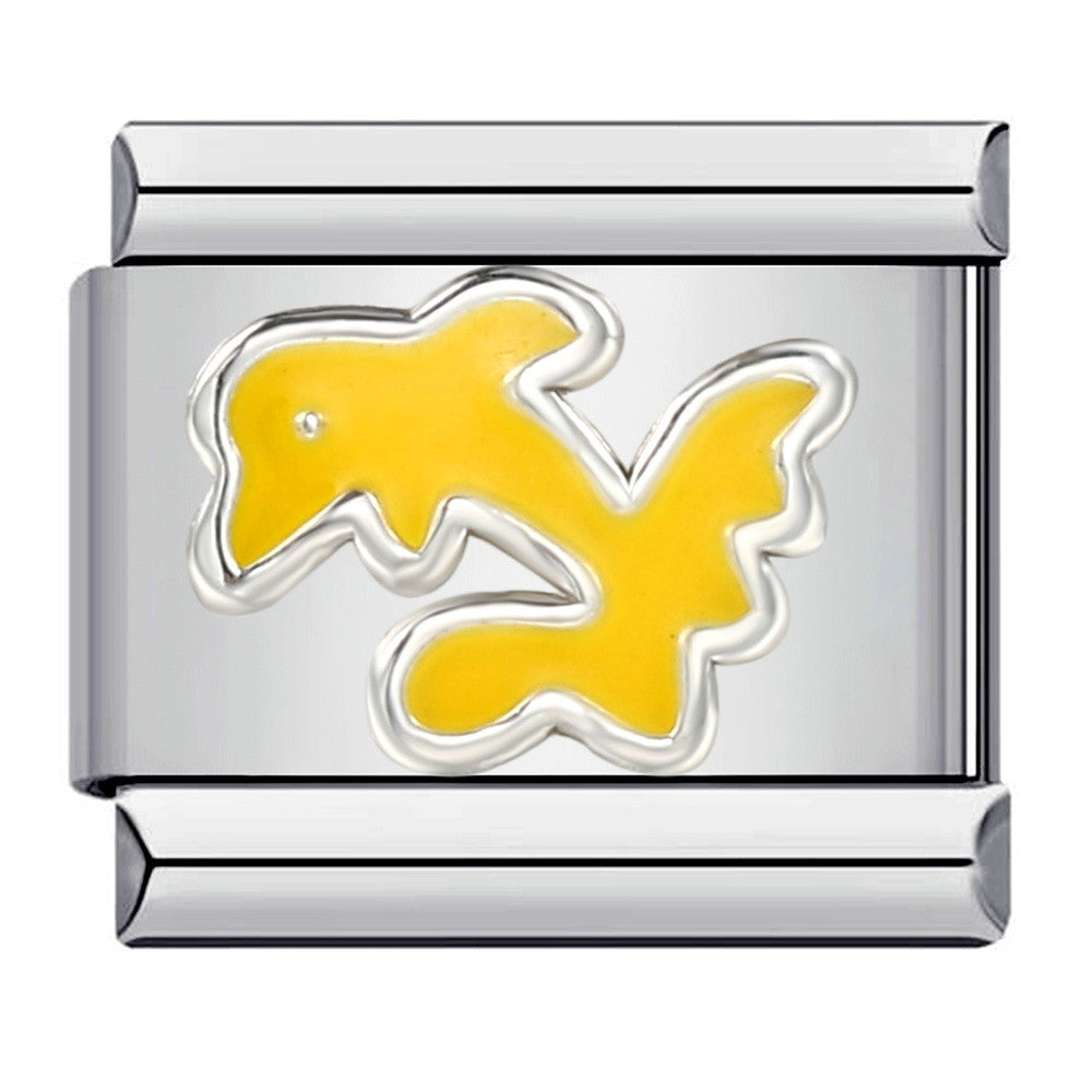 Gold Plated Enamel Italian Charm Stainless Steel