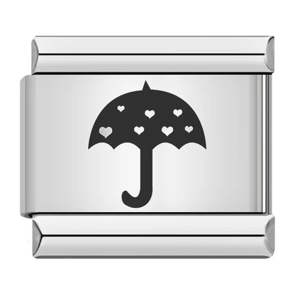 Laser Engraved Cat Paw Dog Stainless Steel Italian Charm Links