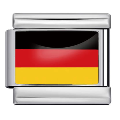 Hot-selling new world flag photo epoxy series stainless steel diy italian module bracelet accessories wholesale