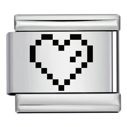 New retro pixel laser pattern stainless steel bracelet diy customizable watch band chain