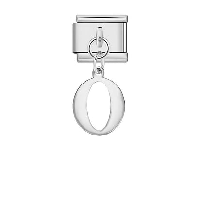 Silver minimalist letter Italian module bracelet, stainless steel handmade DIY hook elastic splicing bracelet accessories