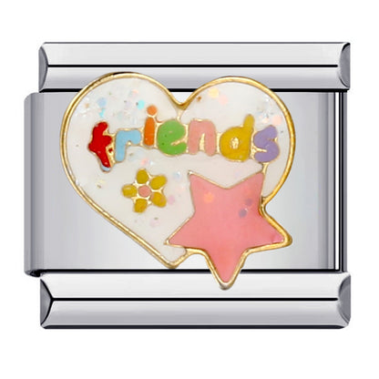 Friendship series stainless steel gold-plated welding diy italian module bracelet italian charm bracel