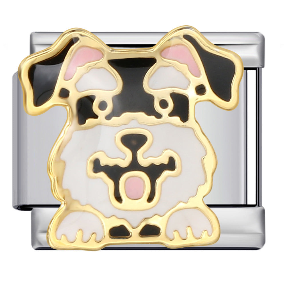 Color Enamel Paw Hook Stainless Steel Italian Charm Links