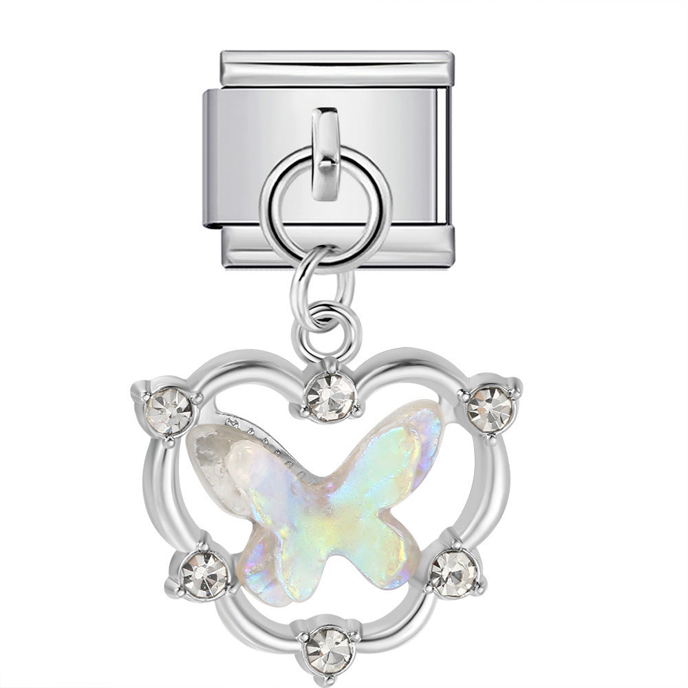 Cute Pendant Hook Style Stainless Steel Italian Charm Links