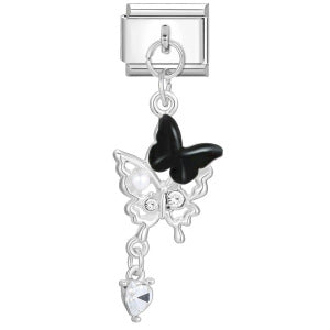 Hook butterfly pendant italian modular bracelet stainless steel patchwork strap chain italian charm