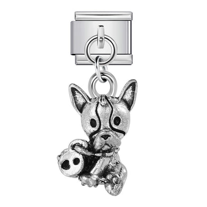 Single Animal Pendant Italian Modular Bracelet, Hook Strap Chain Italian Charm